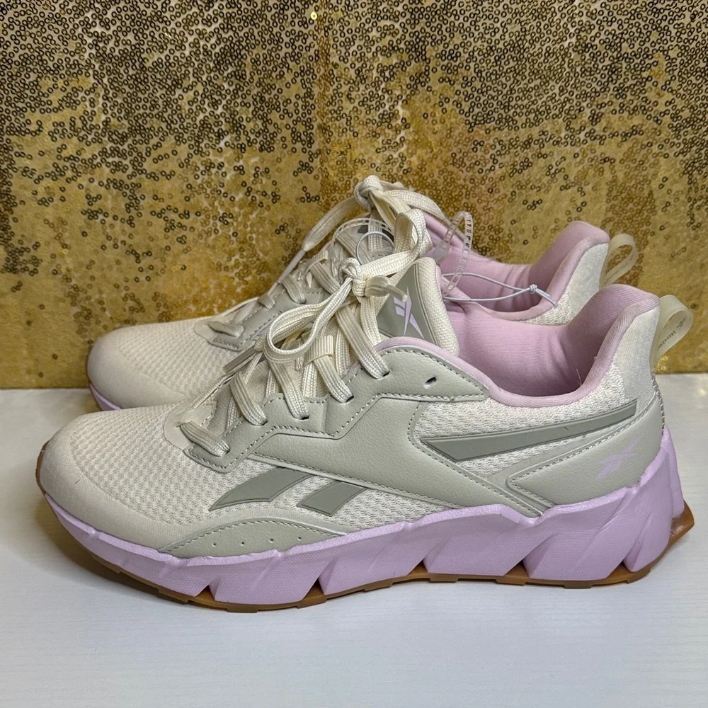 Reebok Vizome Big Girl  Cream and pink  Sneakers